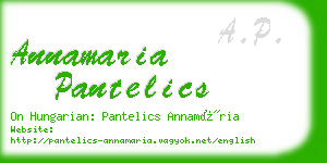 annamaria pantelics business card
